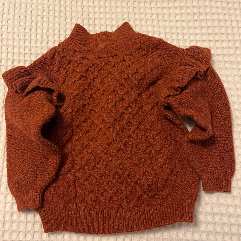 Old Navy Kids Rust Cable Knit Sweater